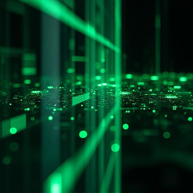 Abstract visualization of secure data nodes